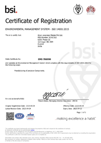 ISO 14001 Certificate